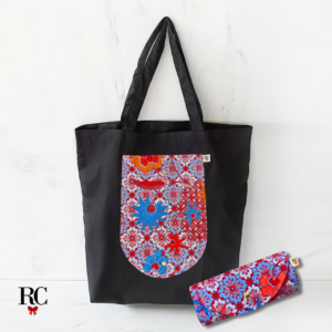 Foldable Recycle Tote Bag with Gold Buckle