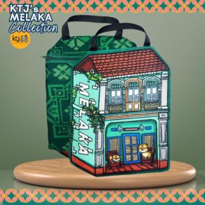Melaka Heritage House Utility Pouch | in Teal Green