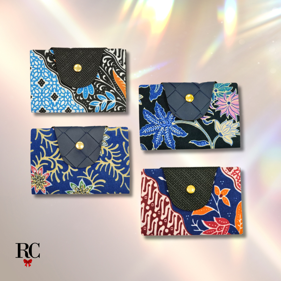 Gold Buckle Batik Name Card Holders